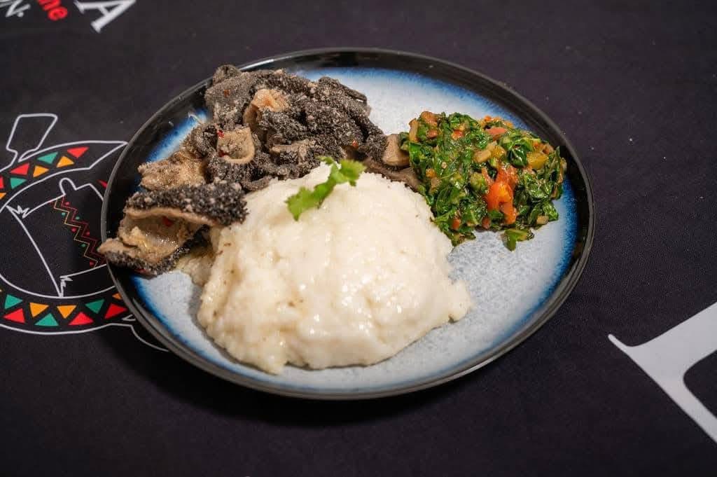 Ulusu and pap — slow-cooked tripe with creamy pap