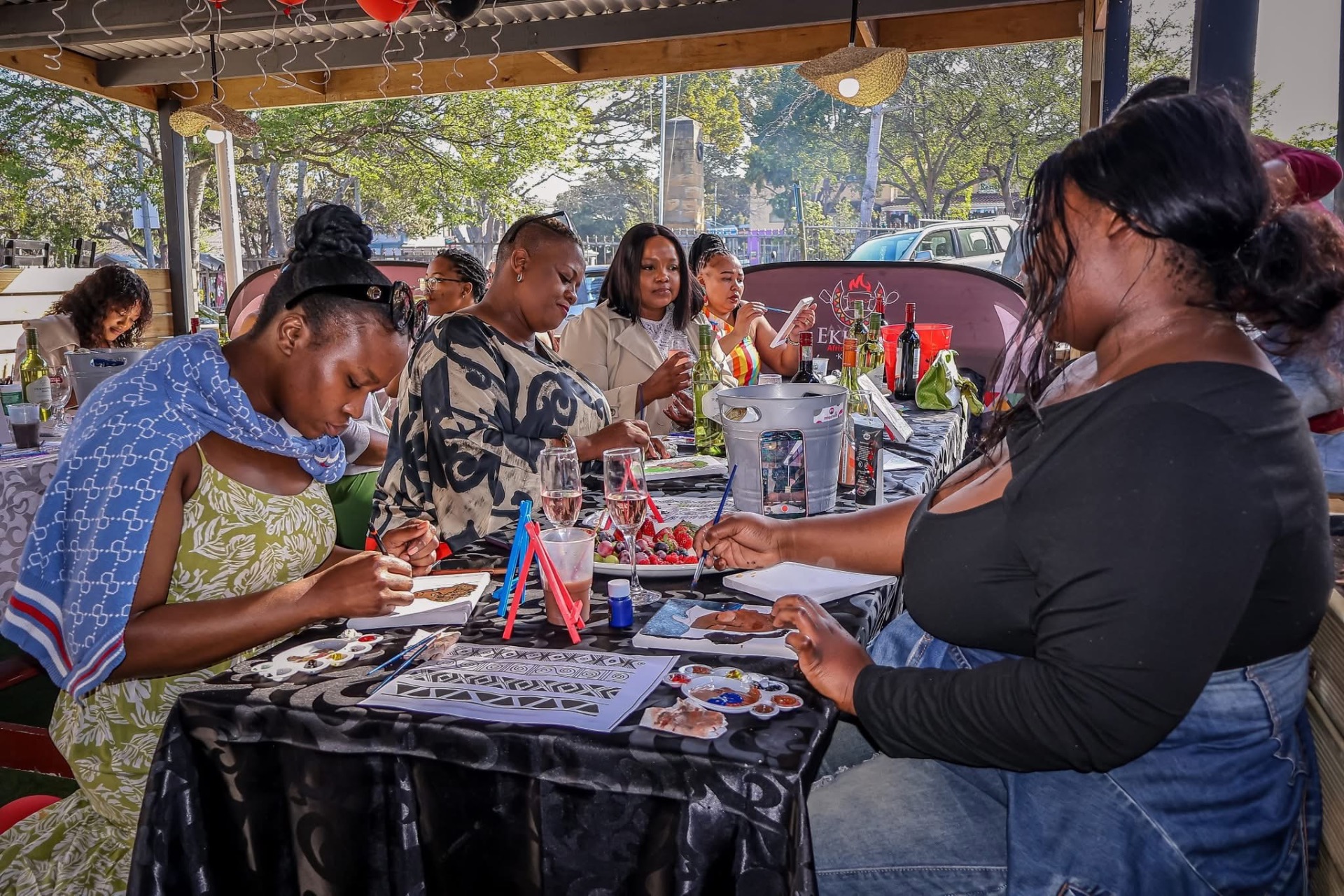 Sip-and-paint session in full swing at Ekhaya